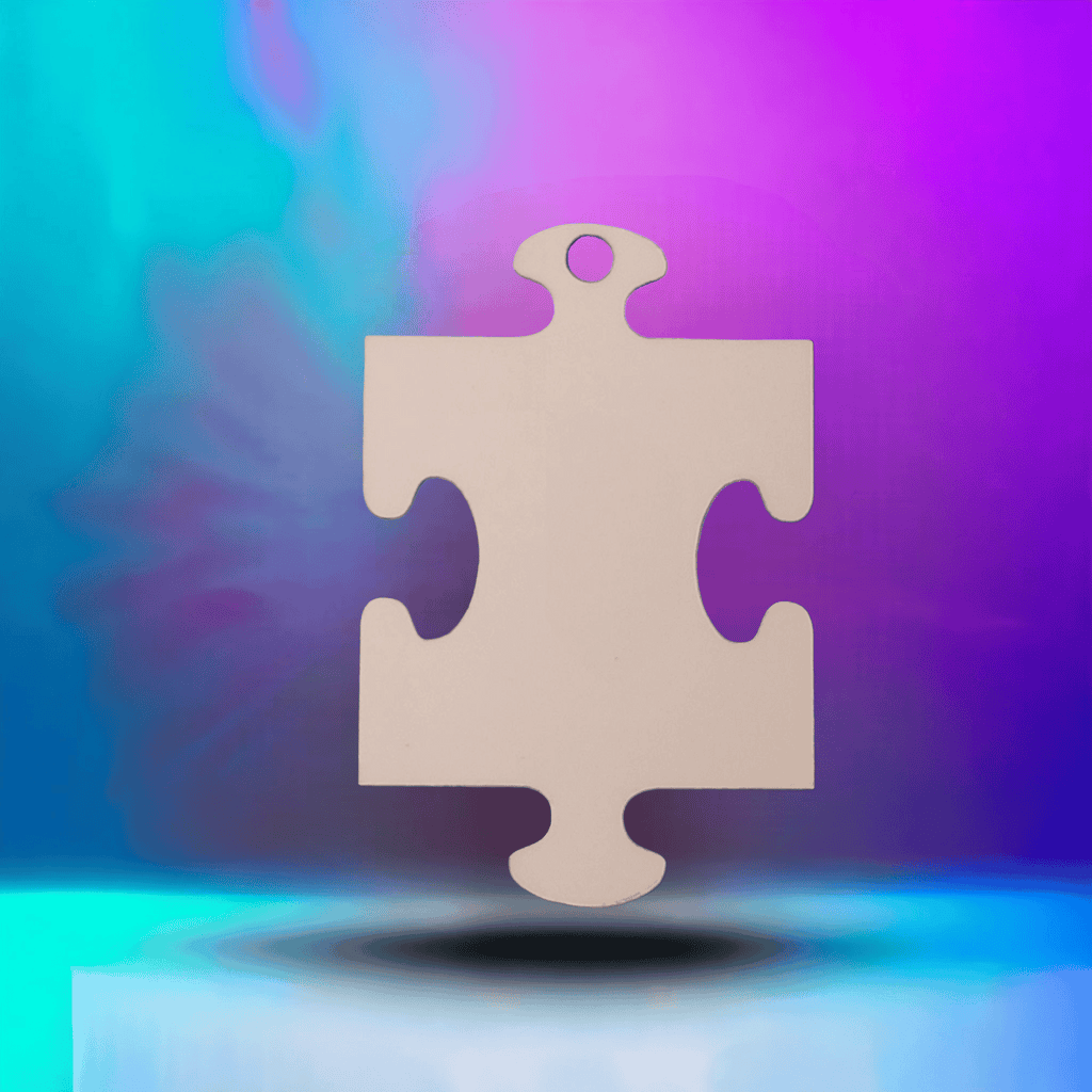 Puzzle Piece Sublimation Ornament Keychain Blanks – Designodeal