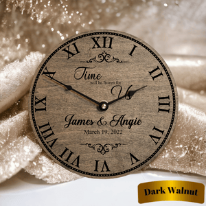 Time Will Be Frozen For Us Wedding or Anniversary Clock