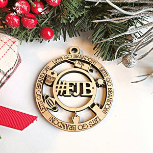 2021 Let's Go Brandon #FJB Christmas Ornament - Designodeal