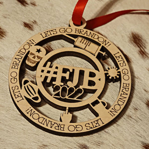 2022 Let's Go Brandon #FJB Christmas Ornament - Designodeal