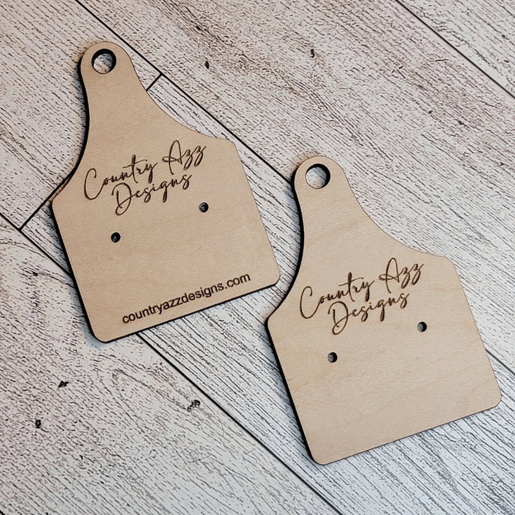 Business Branding Wood Earring Cards – Designodeal