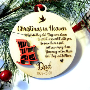 Christmas In Heaven Memorial Ornament - Designodeal