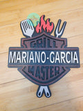 Custom Engraved GRILL MASTER Sign With Backer - Designodeal