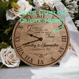 Custom Quote Wedding Clock - Designodeal