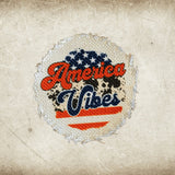 Cute Patriotic 4th of July Frayed Sublimation Hat Patches - Designodeal