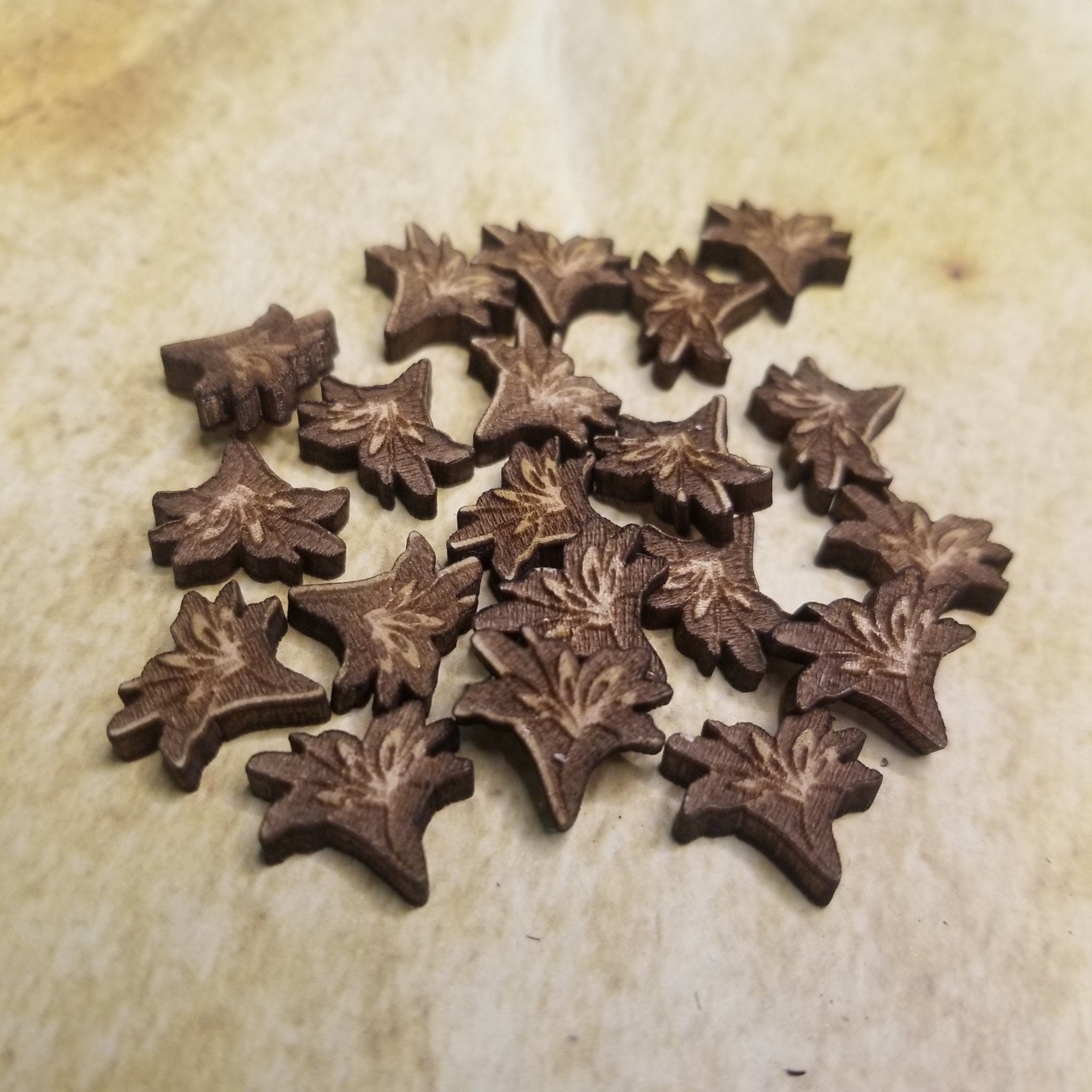 Dark Lily Wood Stud Earring Blanks and Wood Confetti - Designodeal