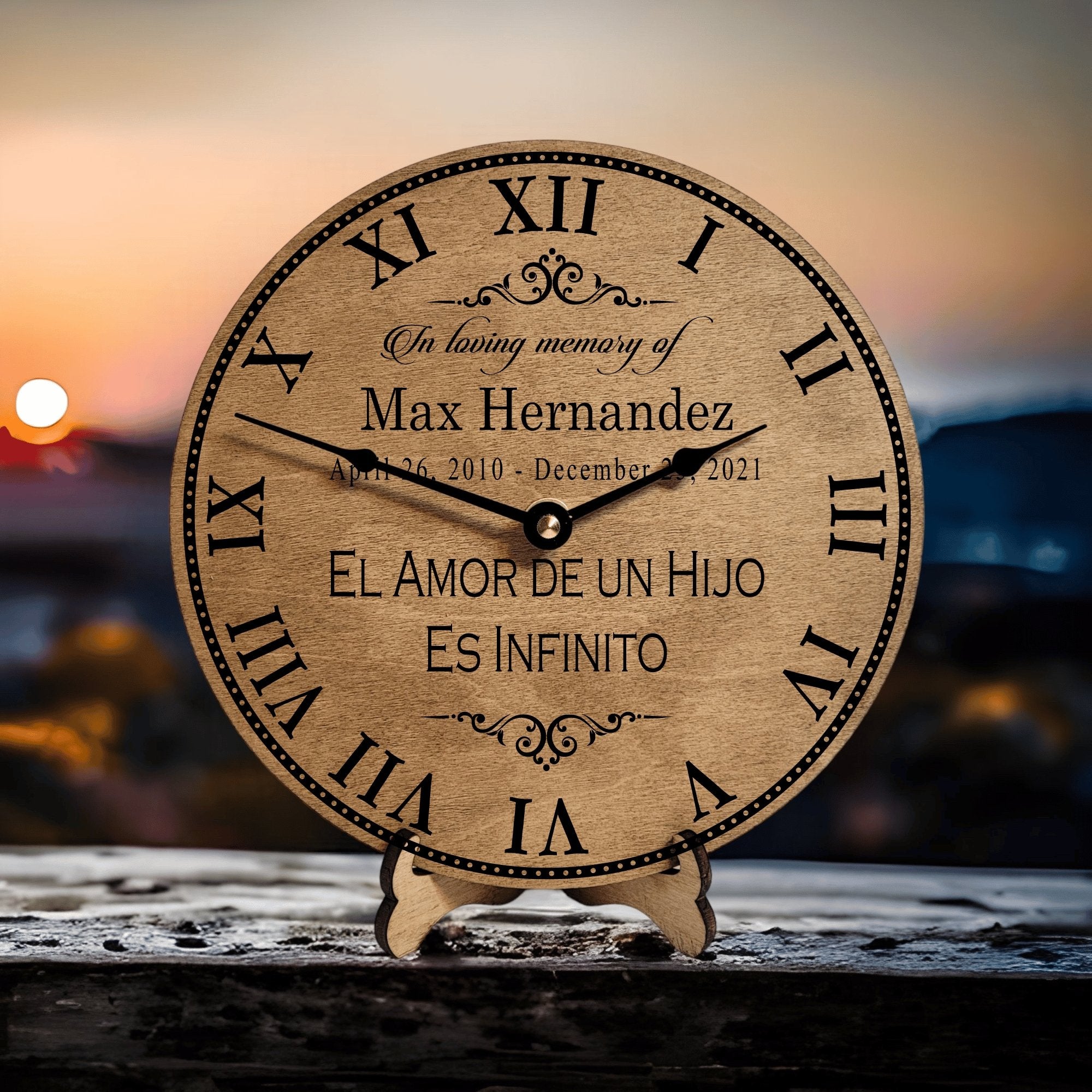 El Amor De Un Hijo Es Infinito Love Is Timeless Spanish Memorial Clock - Designodeal