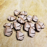 Faux Hand Grenade Wood Stud Earring Blanks and Wood Confetti - Designodeal