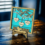 Personalized Hanging Hearts Mom Sign