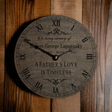 Personalized A Father's Love Is Timeless Memorial Clock - Designodeal