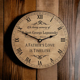 Personalized A Father's Love Is Timeless Memorial Clock - Designodeal