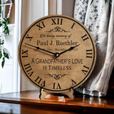 Personalized A Grandfather's Love Is Timeless Memorial Clock - Designodeal