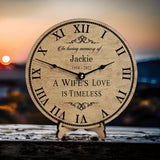 Personalized A Wife's Love Is Timeless Memorial Clock - Designodeal