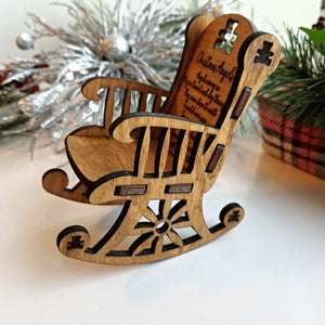 Personalized Loss of Child Christmas Memorial Ornament Rocking Chair - Designodeal