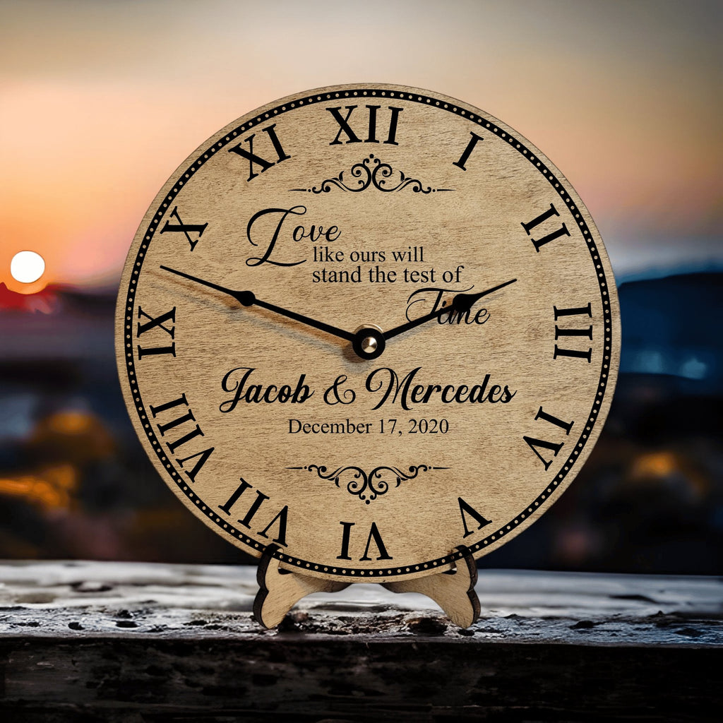 Personalized Wedding Clock - Love Like Ours Will Stand The Test of