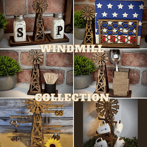 Rustic Farmhouse Windmill Napkin Holder - Designodeal