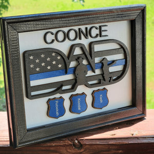 State Trooper Police Officer Dad Layered Sign Digital File Only - Designodeal