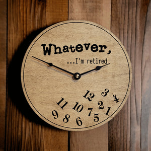 Whatever I'm Retired Falling Numbers Retirement Clock - Designodeal